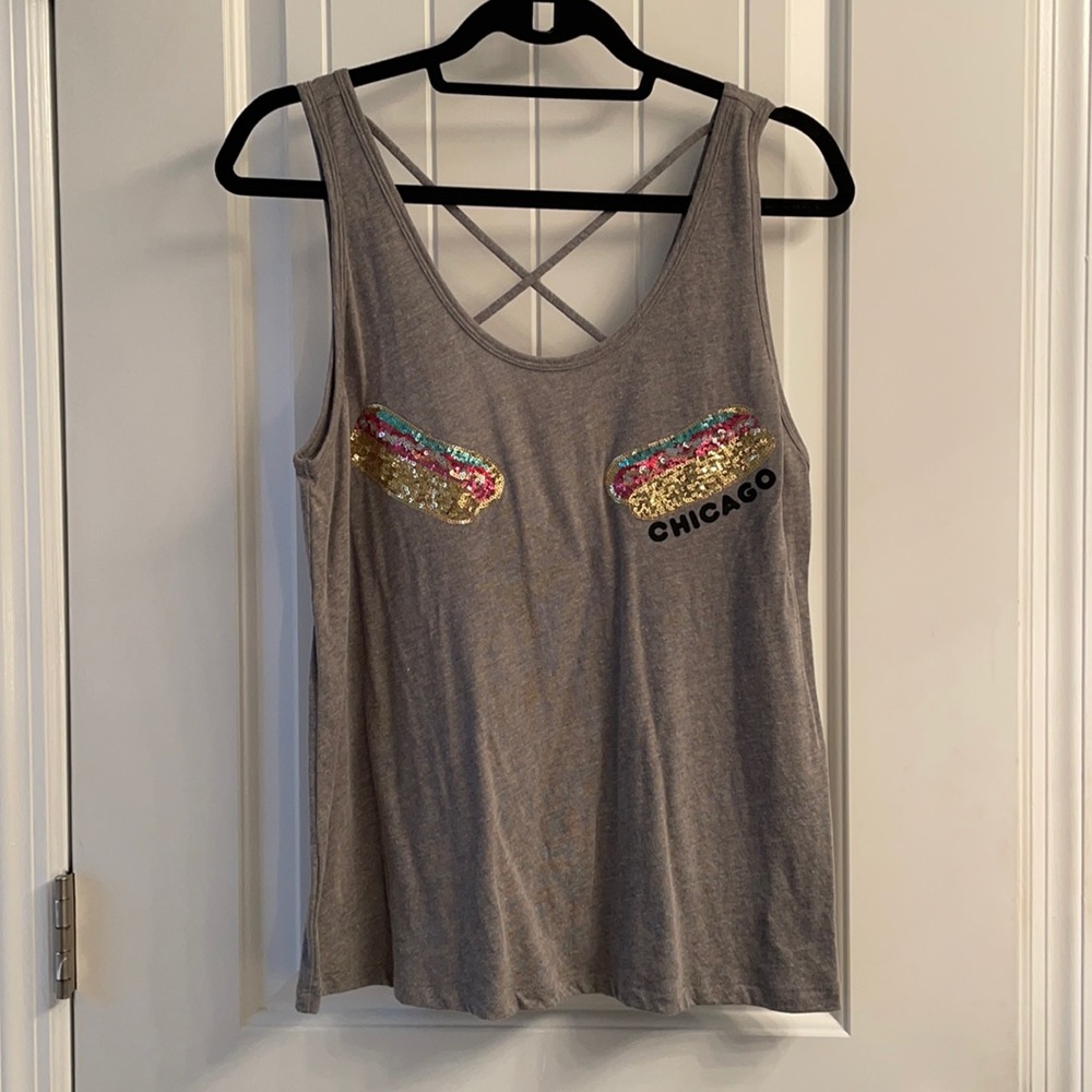 Victoria’s Secret sequin hotdog Chicago tank